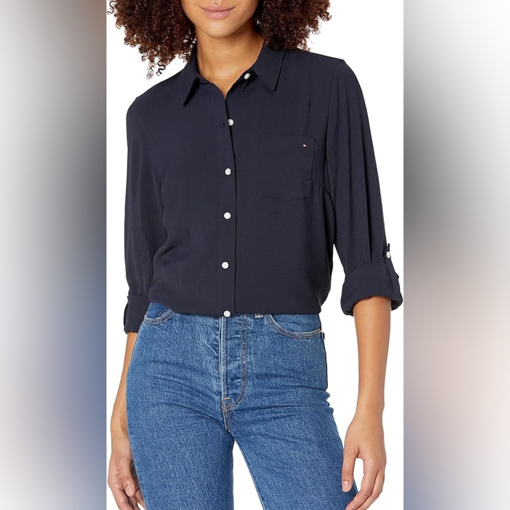Tommy Hilfiger Navy Button Down Shirt
